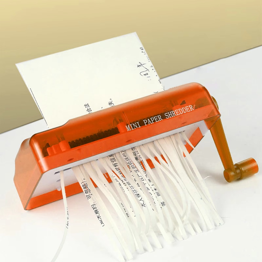 Paper Shredder Micro - Mini Manual Paper Shredder Transparent Hand