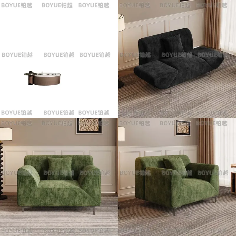 Home Office Guest Room - Luxury Fabric Sofa Bed for Small