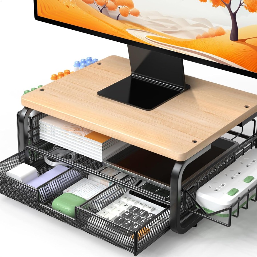Monitor Riser Stand - High Grade Wood Monitor Stand Riser