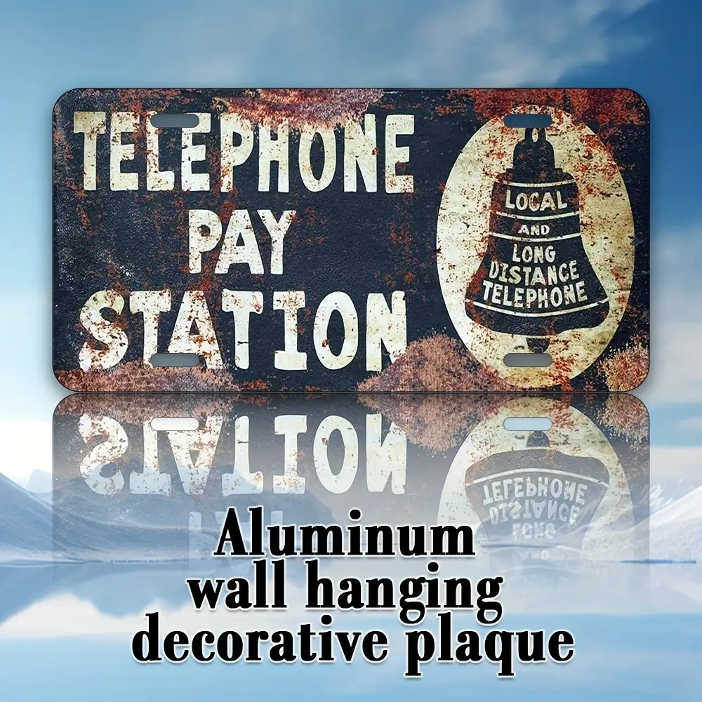 Home Office Pay - Tin Sign - Telephone Pay Station