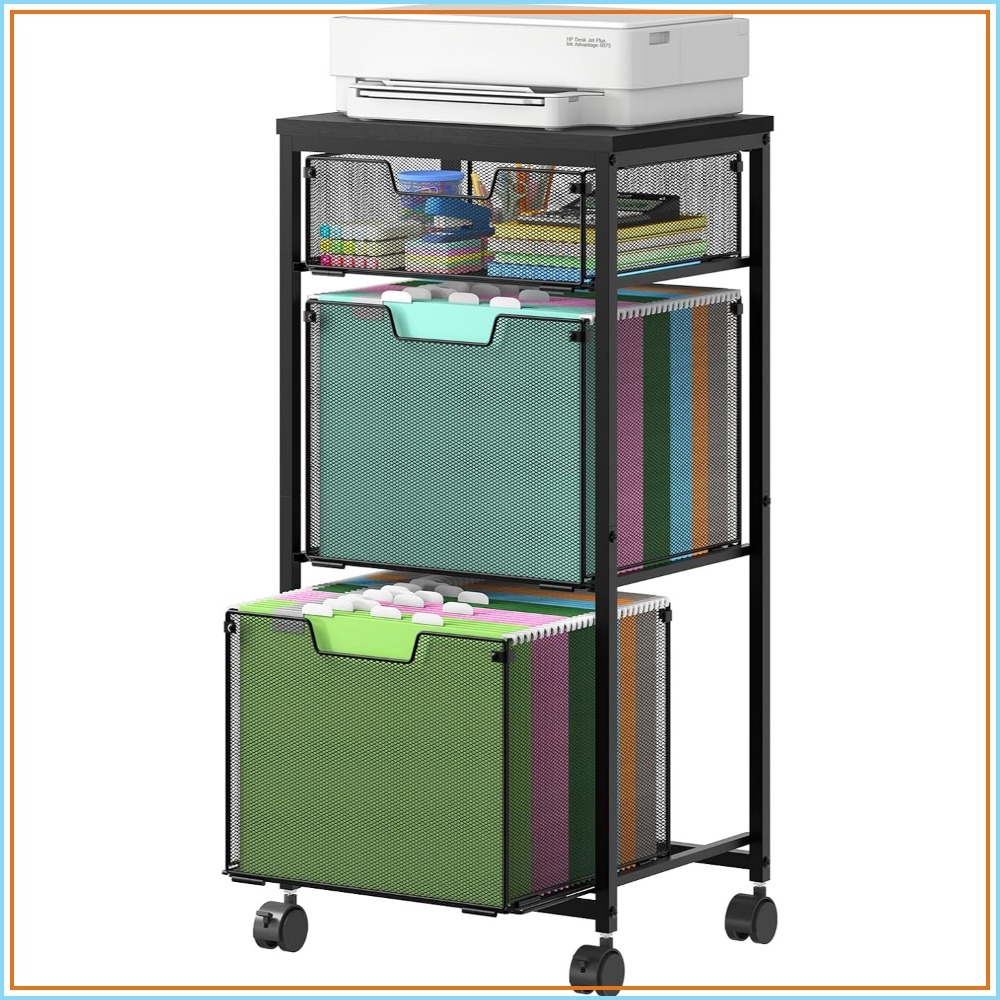 3 Drawer Mobile File Cabinet f - Rolling File Cart 评论和价格