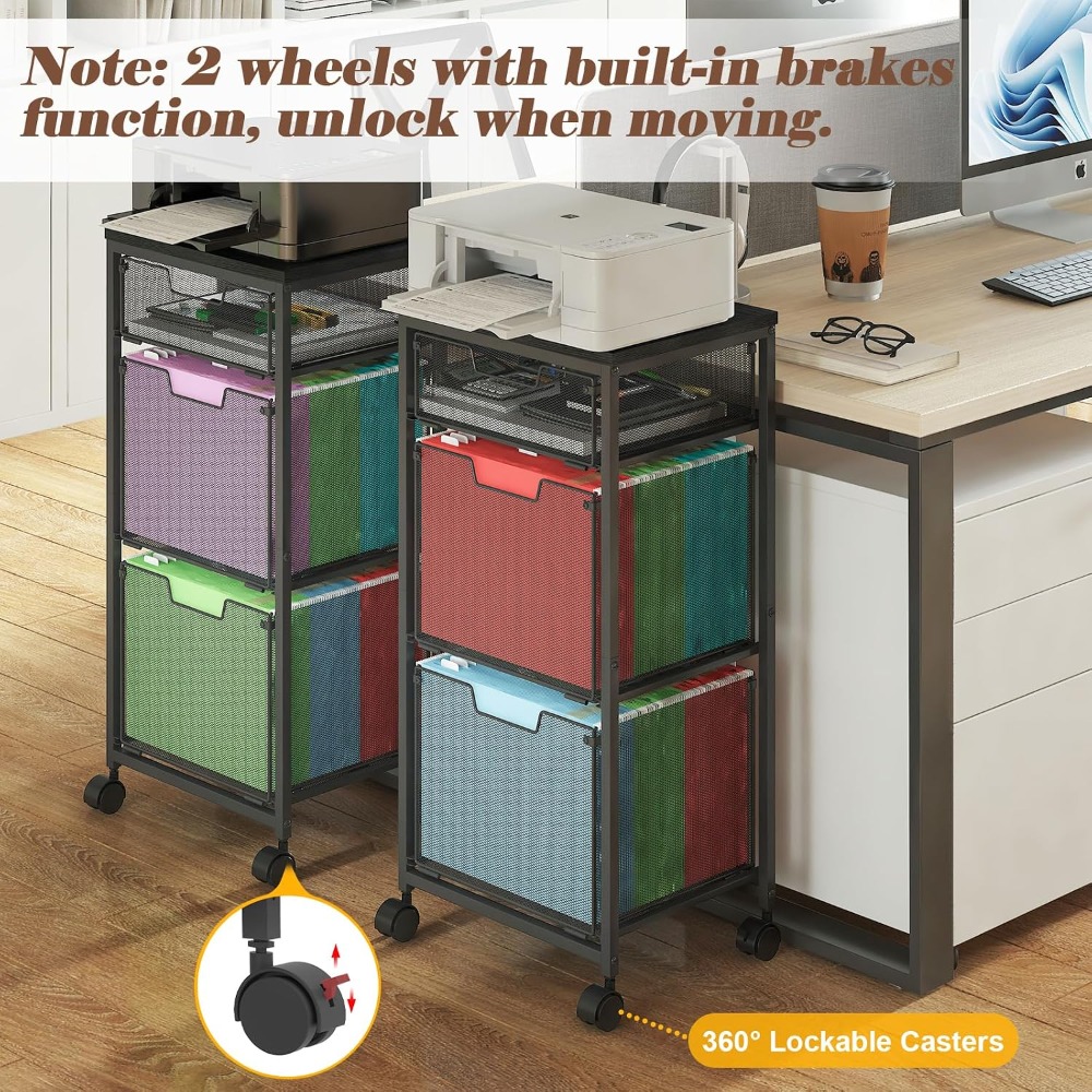 3 Drawer Mobile File Cabinet f - Rolling File Cart 评论和价格