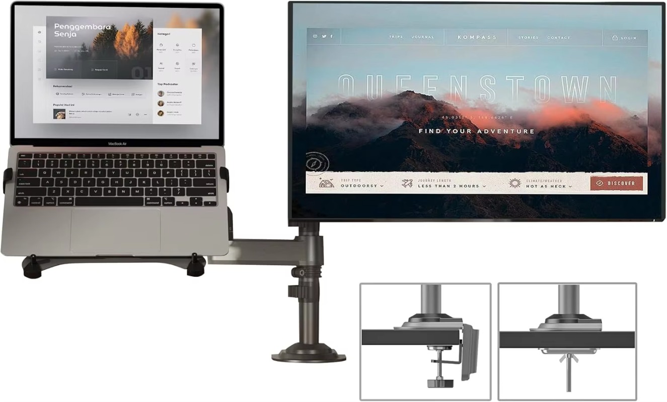 Dual Arm 2 in 1 Combo Laptop M - Monitor Arm Dual 评论和价格