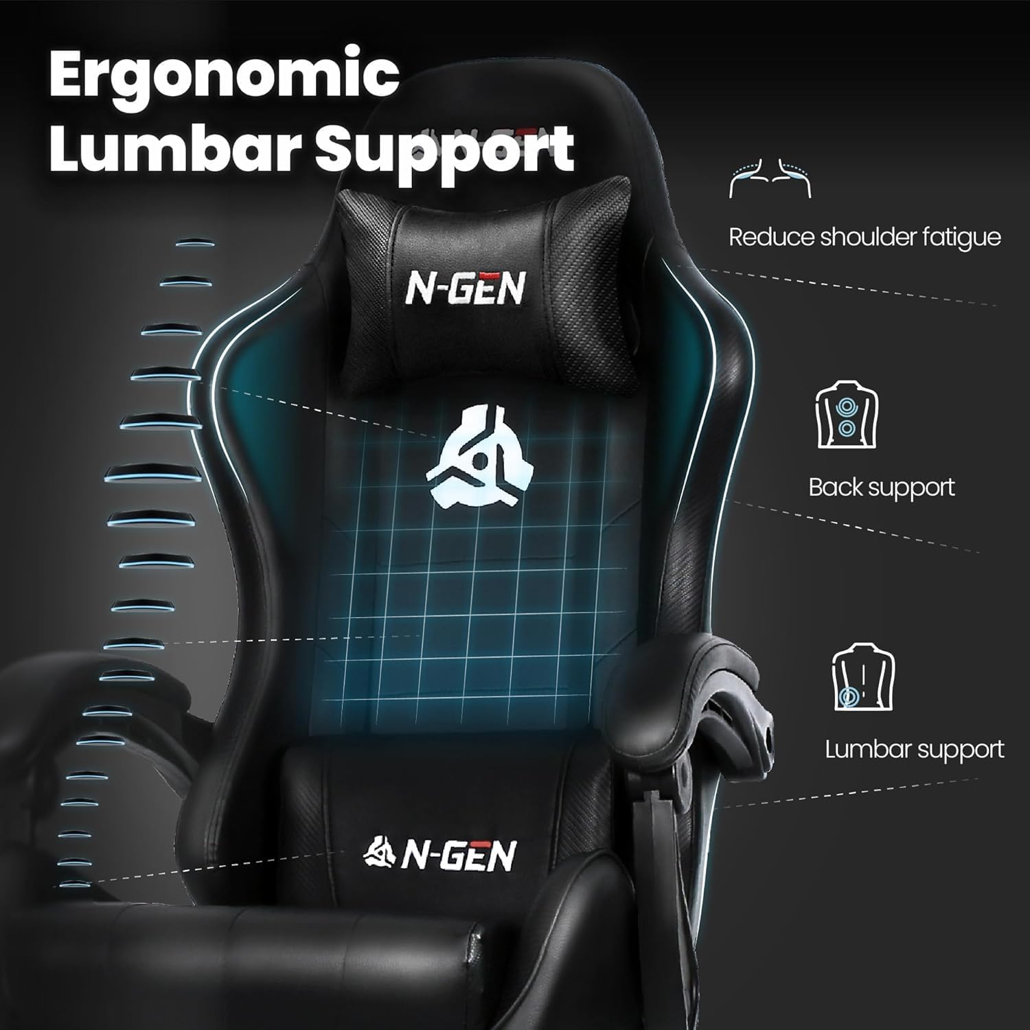 Gaming Chair with Footrest Lum - Home Office Chair 评论和价格