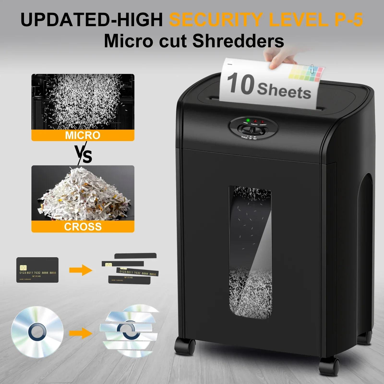 CD290P  10  Sheets  Micro Cut  - Paper Shredder Micro 评论和价格