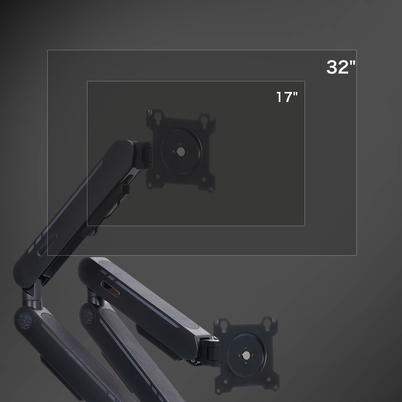 New Arrival Gas Spring Desk Mo - Monitor Arm Dual 评论和价格