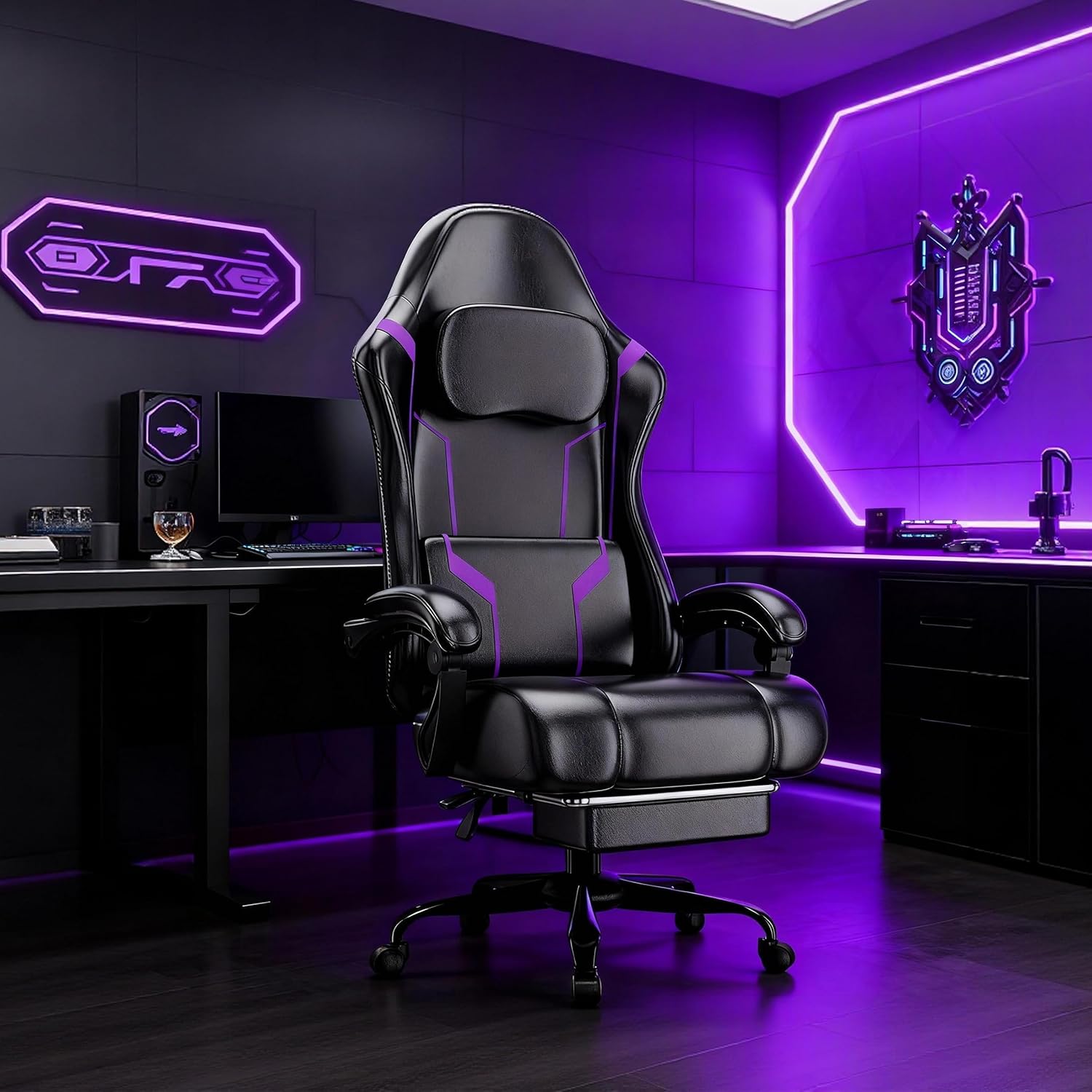 Ergonomic Gaming Chair with Po - Home Office Chair 评论和价格