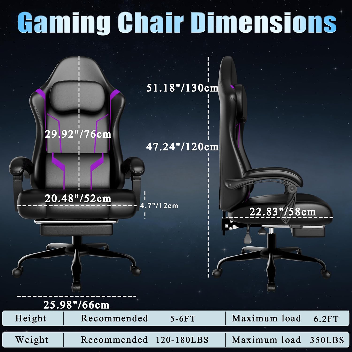 Ergonomic Gaming Chair with Po - Home Office Chair 评论和价格