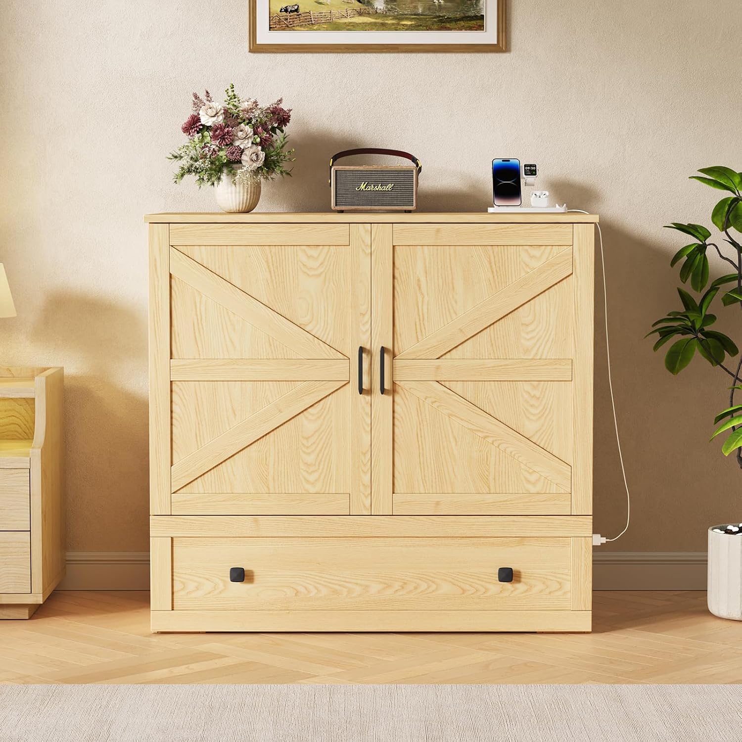 Space Saving Murphy Bed Chest  - Home Office Guest Room 评论和价格
