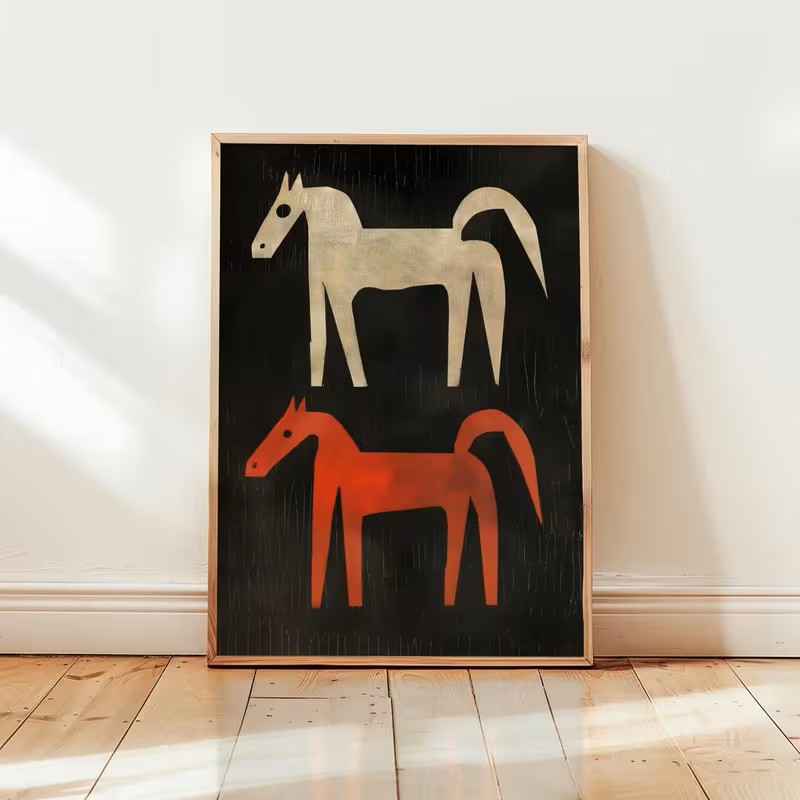 Animal Canvas Poster Wall Feat - Home Office Interior Design 评论和价格