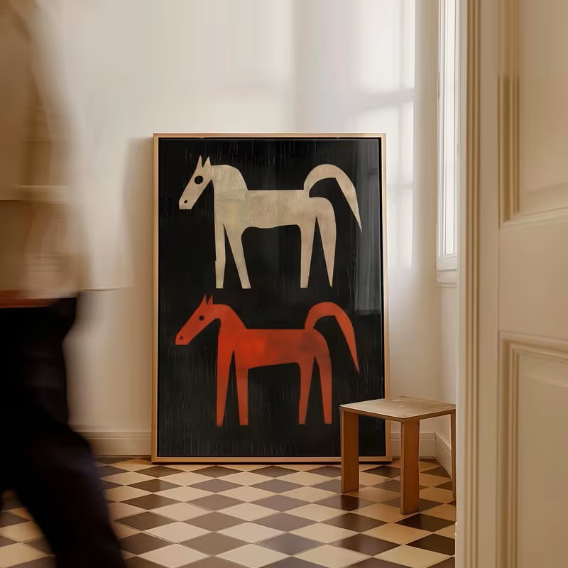Animal Canvas Poster Wall Feat - Home Office Interior Design 评论和价格