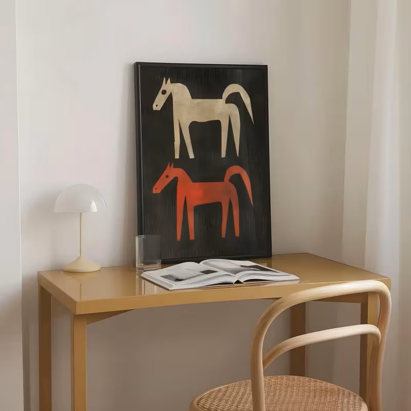 Animal Canvas Poster Wall Feat - Home Office Interior Design 评论和价格