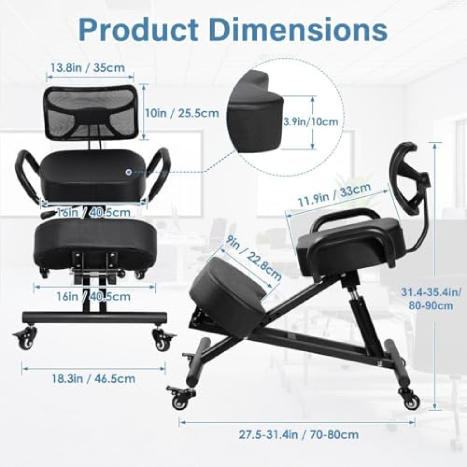 Ergonomic Kneeling Chair Adjus - Home Office Chair 评论和价格