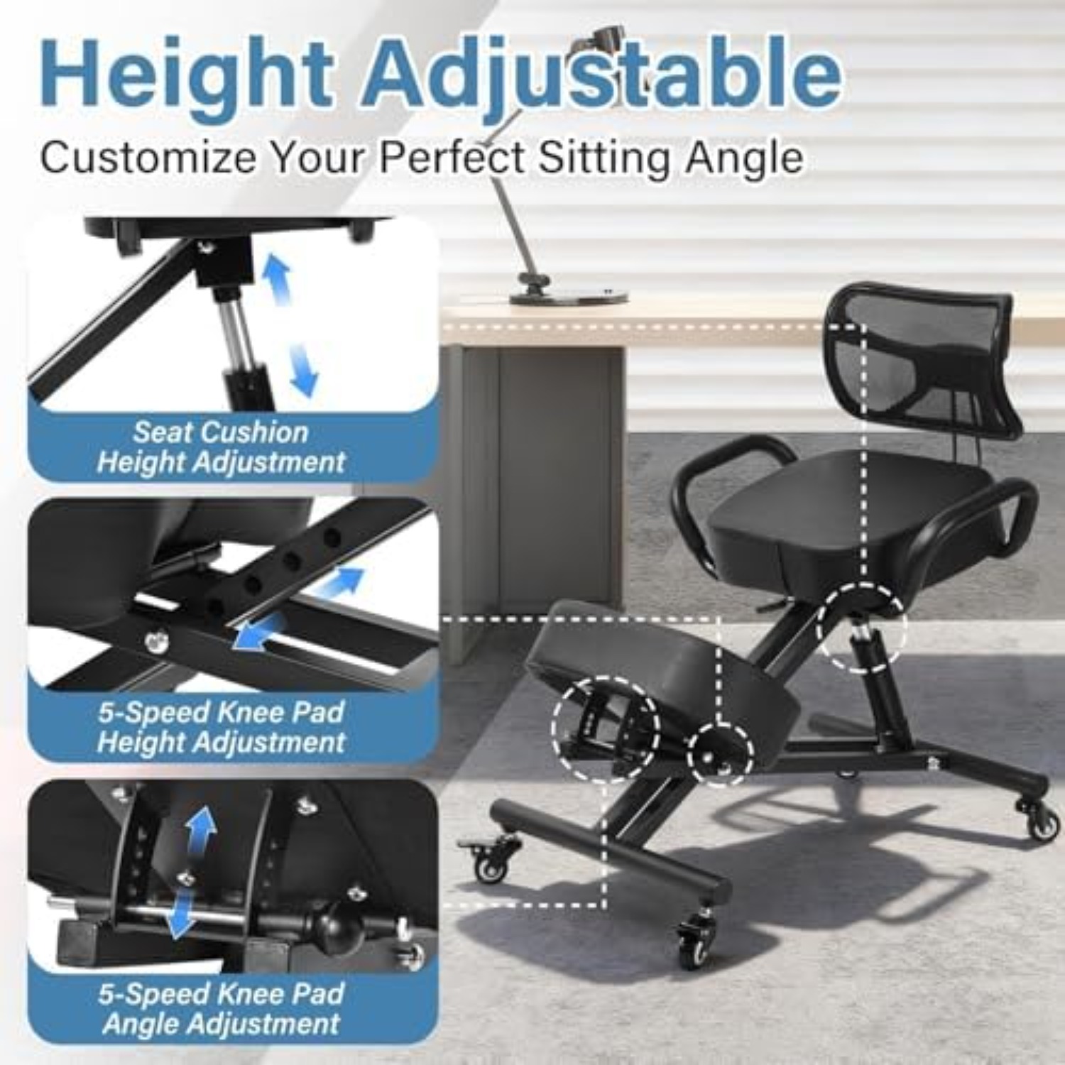Ergonomic Kneeling Chair Adjus - Home Office Chair 评论和价格