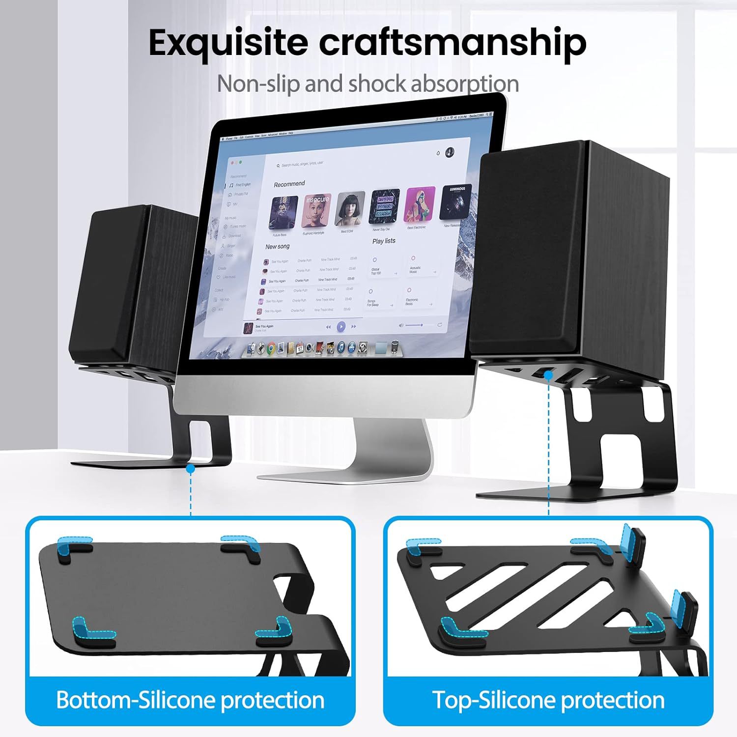 2pcs lot Desktop Speaker Stand - Monitor Riser Stand 评论和价格