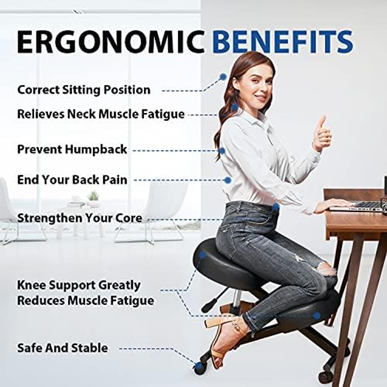 Kneeling Chair Ergonomic for O - Home Office Chair 评论和价格