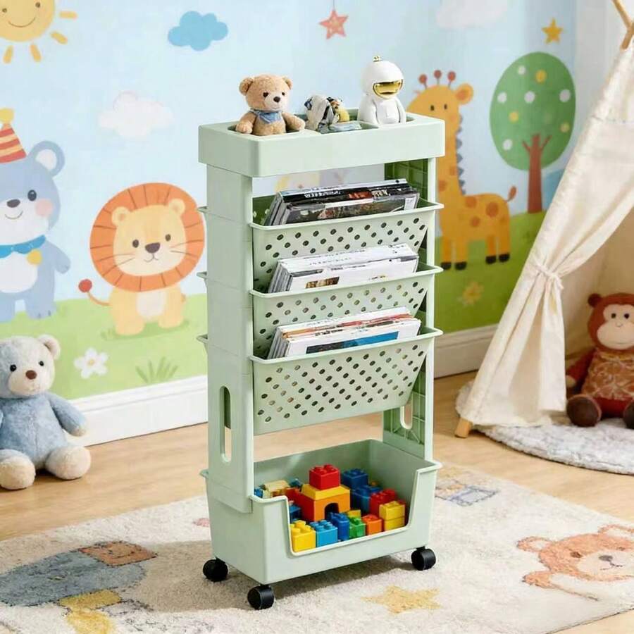 5-Tier Rolling Storage Cart Wi - Rolling File Cart 评论和价格