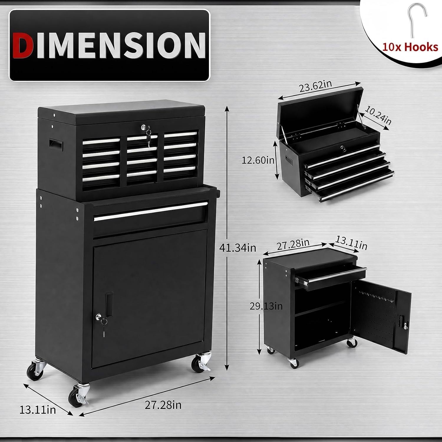 5 Drawer Rolling Tool Cabinet  - Rolling File Cart 评论和价格