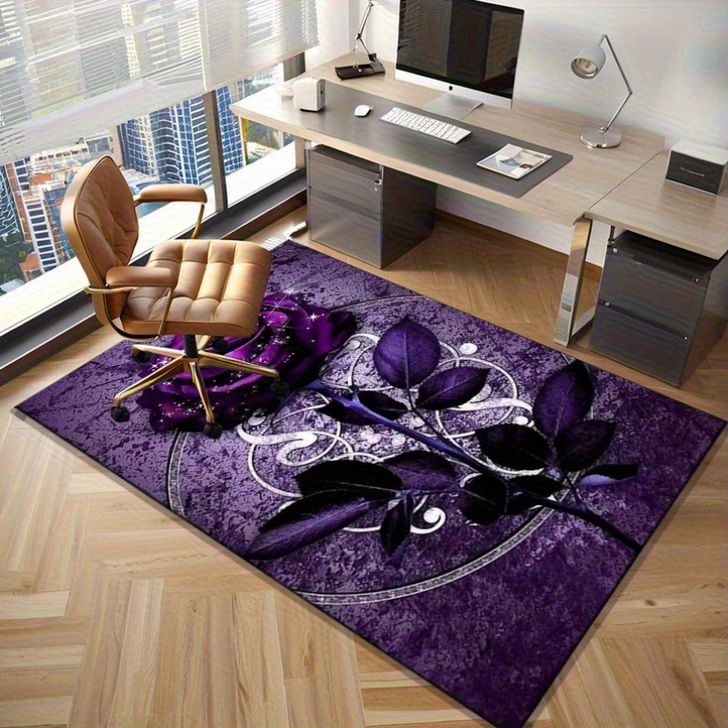 Purple Leaf Rug for Elegant Of - Home Office Interior Design 评论和价格
