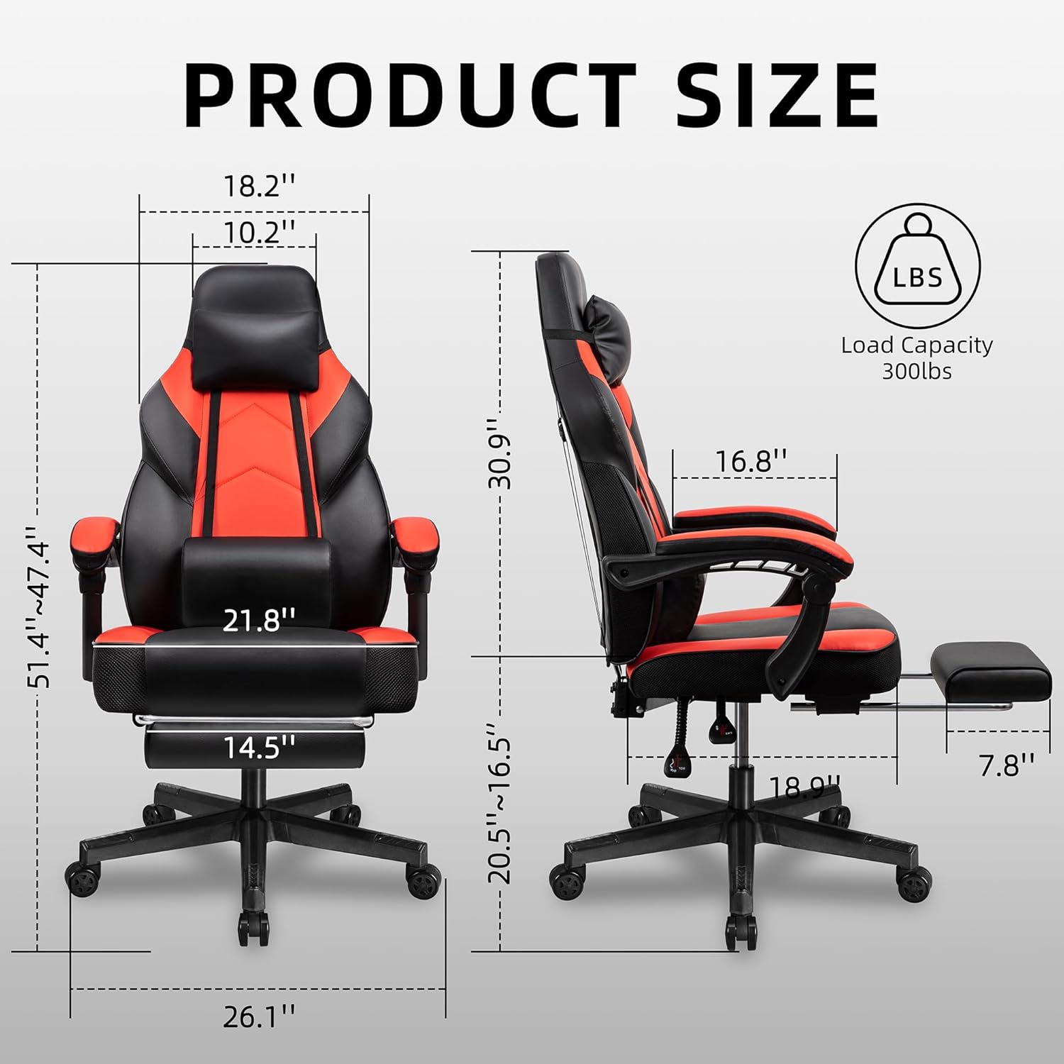 Gaming Chair with Footrest, Ma - Home Office Chair 评论和价格