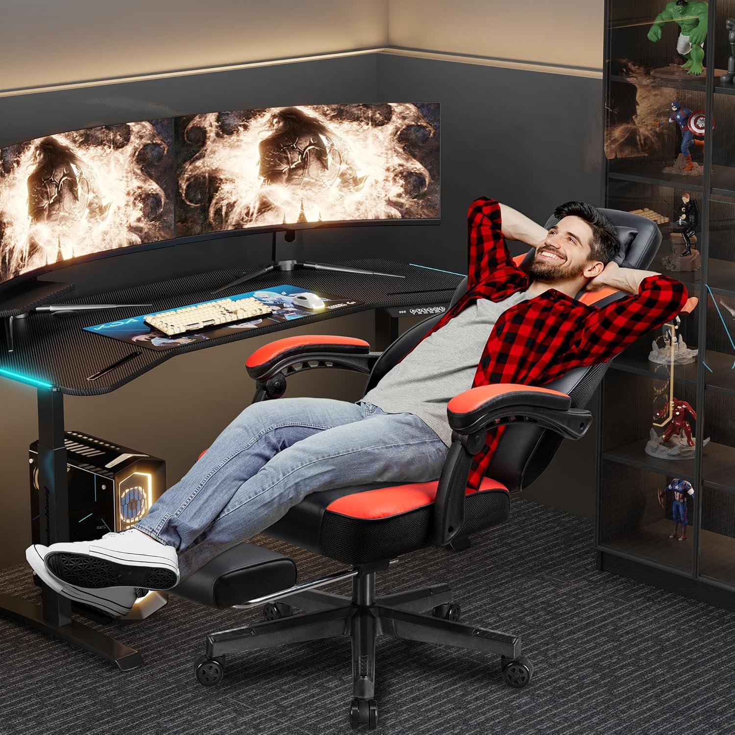 Gaming Chair with Footrest, Ma - Home Office Chair 评论和价格