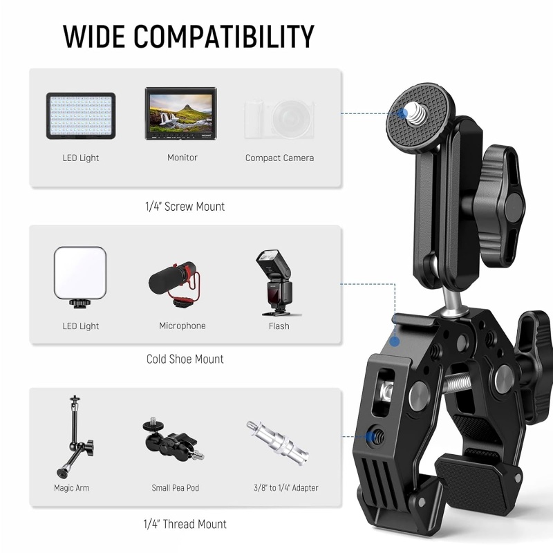 Universal Aluminum Super Clamp - Monitor Arm Dual 评论和价格