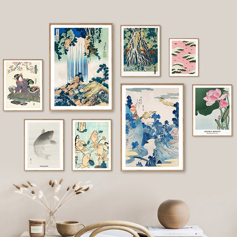 Hokusai Ohara Koson Japanese A - Home Office Guest Room 评论和价格