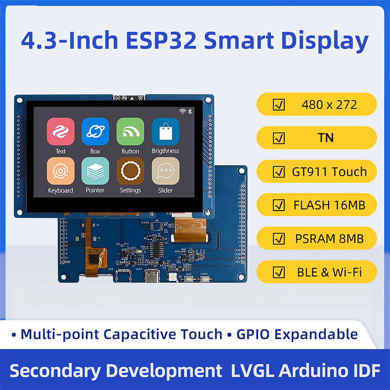 ESP32 S3 4.3 Inch 480*272 Capa - Monitor Arm Dual 评论和价格