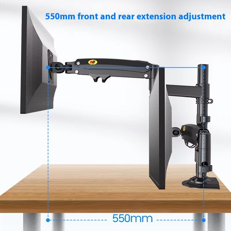 Aluminum Alloy Black Dual Colu - Monitor Arm Dual 评论和价格