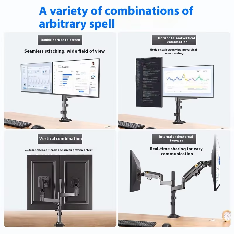Aluminum Alloy Black Dual Colu - Monitor Arm Dual 评论和价格