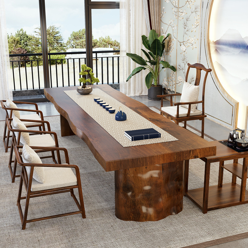 New Chinese solid wood tea tab - Home Office Guest Room 评论和价格