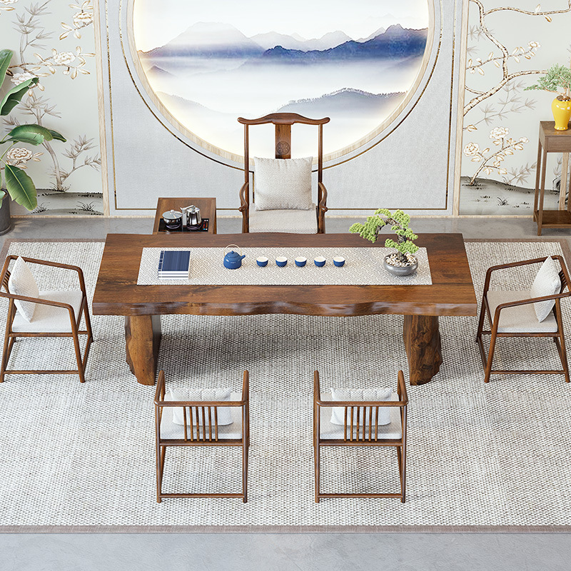 New Chinese solid wood tea tab - Home Office Guest Room 评论和价格