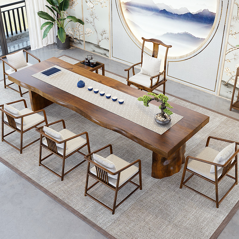 New Chinese solid wood tea tab - Home Office Guest Room 评论和价格