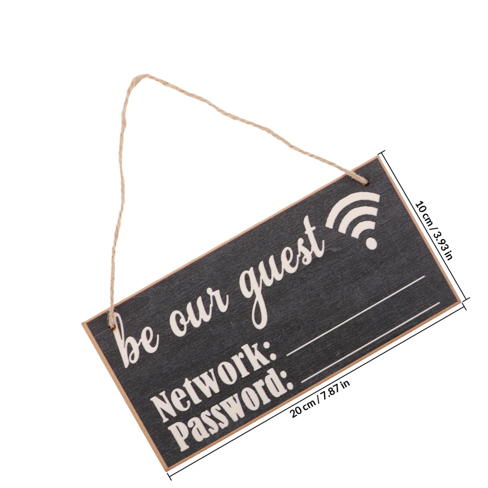 2Pcs Wooden WiFi Password Sign - Home Office Guest Room 评论和价格