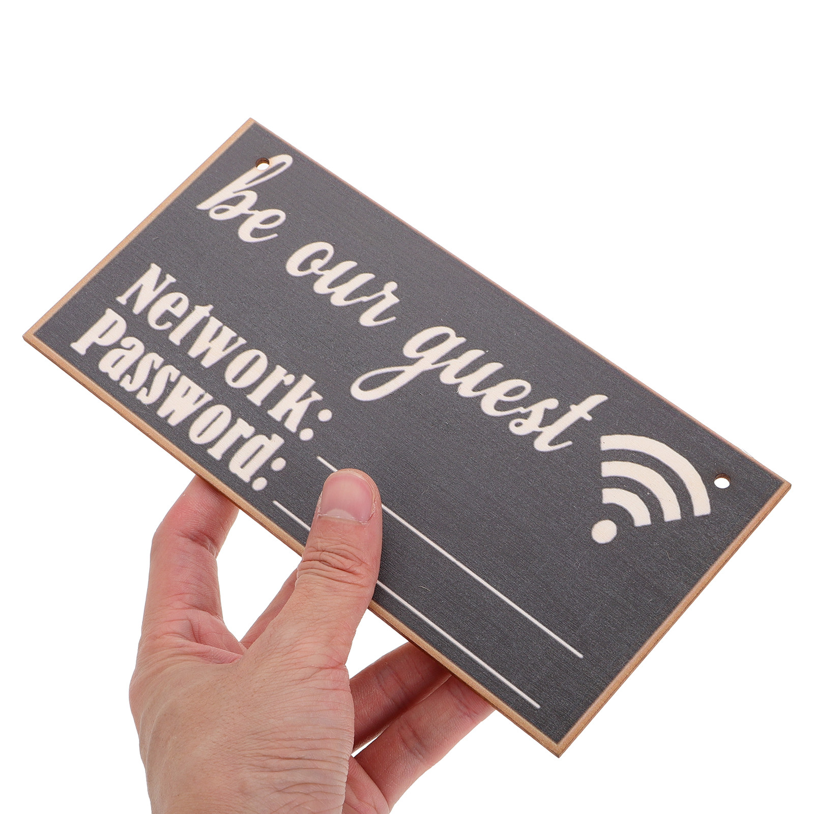 2Pcs Wooden WiFi Password Sign - Home Office Guest Room 评论和价格